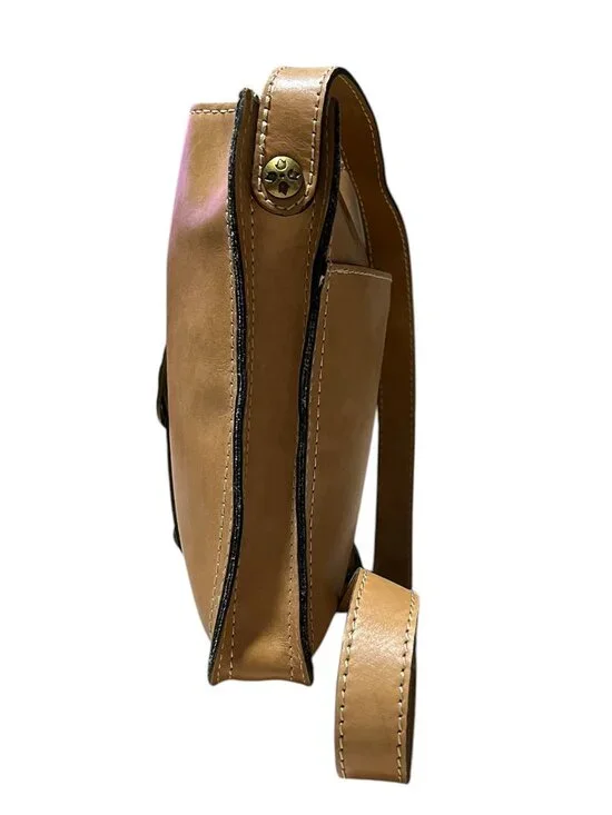 Patricia Nash Venezia Crossbody Bag Tan Leather Boho Festival Western - Picture 3 of 6